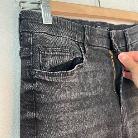 Mother High Waisted Looker Ankle Fray jeans Night Hawk 26 - Picture 4 of 15